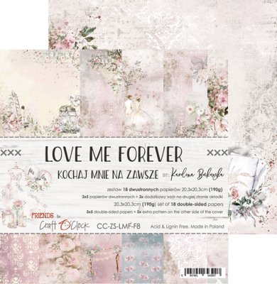 Craft O Clock Paper set 6x6 - Love me Forever
