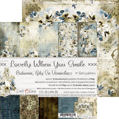 Craft O Clock Paper set 6x6 - Lovely When You Smile