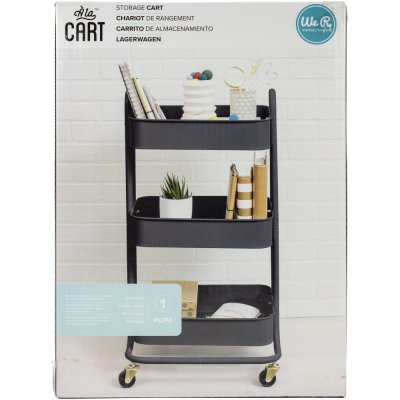 We R Makers A La Cart Storage Cart With Handles - Black
