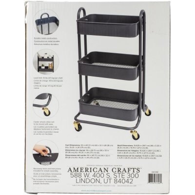 We R Makers A La Cart Storage Cart With Handles - Black