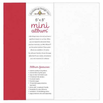 Doodlebug Mini Album 6x8 inch - Red