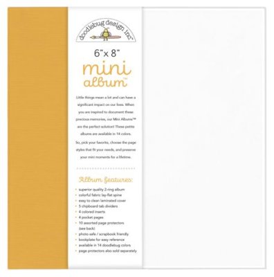 Doodlebug Mini Album 6x8 inch - Tangerine