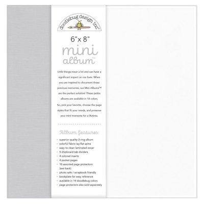 Doodlebug Mini Album 6x8 inch - Grey
