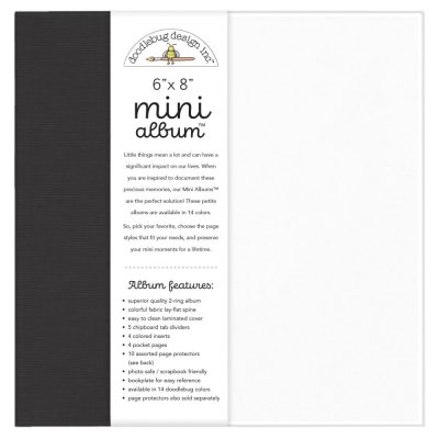 Doodlebug Mini Album 6x8 inch - Svart