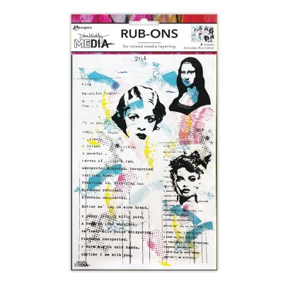 Dina Wakley Media Rub-ons - On Their Mind