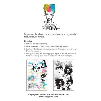 Dina Wakley Media Rub-ons - On Their Mind