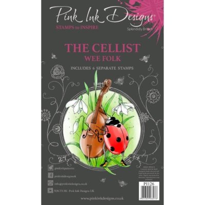 Pink Ink Designs A6 Clear Stamp- The Cellist