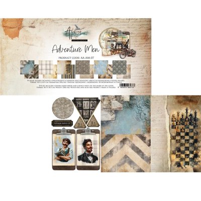 Art Alchemy 12x12 Paperset - Adventure Men