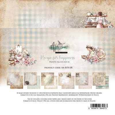 Art Alchemy 8x8 Paperpack - Recipe for Happiness