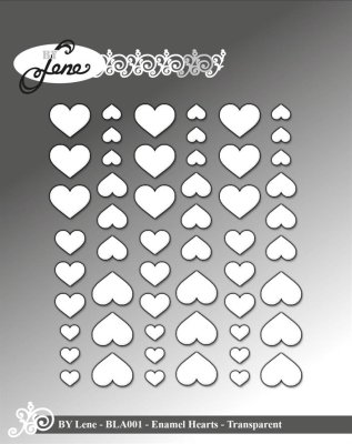 BY Lene Enamel Hearts - Transparent 