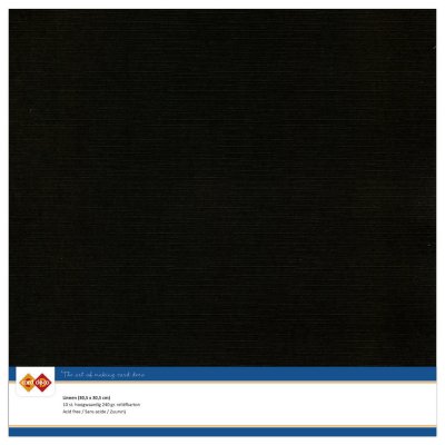 Card Deco Cardstock Linen 10 pack 12x12 - Black