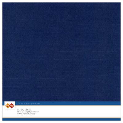 Card Deco Cardstock Linen 10 pack 12x12 - Dark Blue