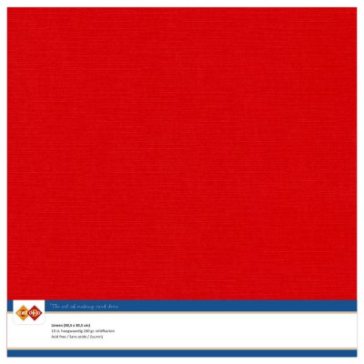 Card Deco Cardstock Linen 10 pack 12x12 - Red
