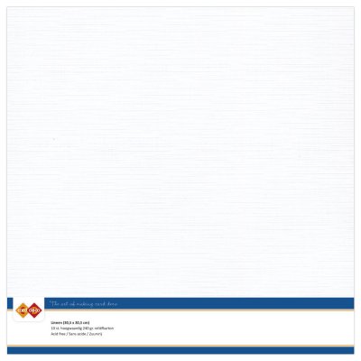 Card Deco Cardstock Linen 10 pack 12x12 - White