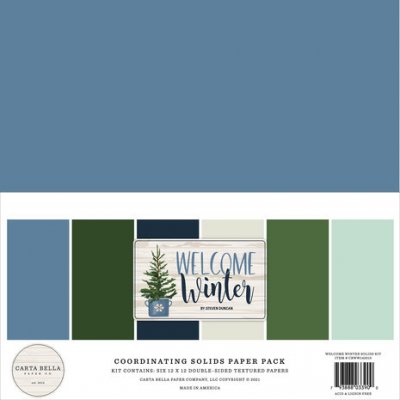 Carta Bella Solids Paper pack - Welcome Winter