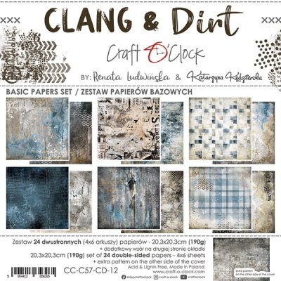 Craft O Clock 8x8 Paper Pad - Clang & Dirt