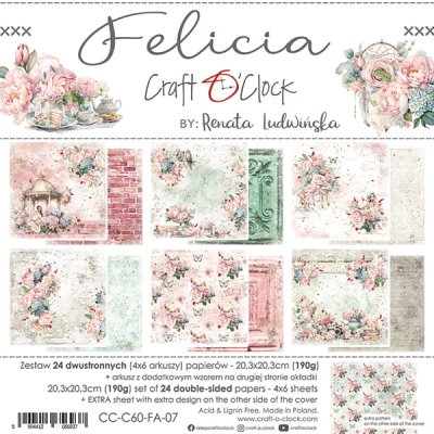 Craft O Clock 8x8 Paper Pad - Felicia