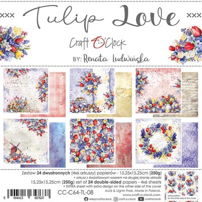 Craft O Clock 6x6 Paper Set - Tulip Love