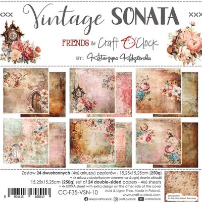 Craft O Clock 6x6 Paper Set - Vintage Sonata