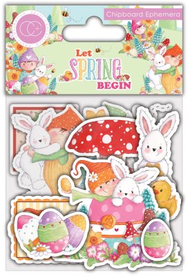 Craft Consortium Chipboard Ephemera - Let Spring Begin