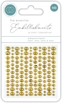 Craft Consortium Adhesive Pearls - Gold