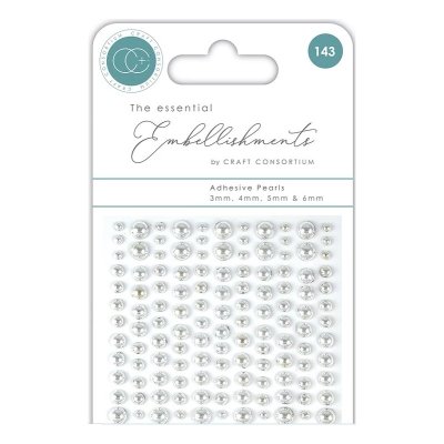 Craft Consortium Adhesive Pearls - Silver