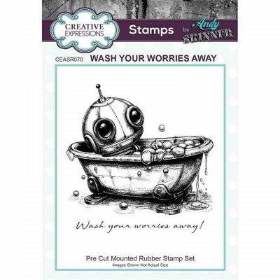 Andy Skinner Rubber Stamp - Wash Your Worries Away