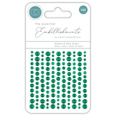 Craft Consortium Adhesive Dew Drops - Green