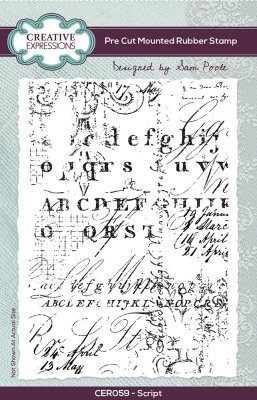 Creative Expressions A6 Stamps - Script