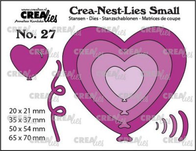 Crealies Dies - Heart Balloons 
