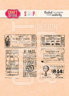 Craft & You Stamps - Ticket Set