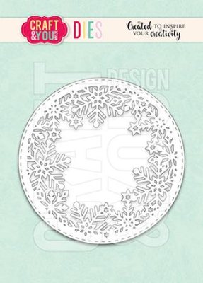 Craft & You Dies - Round Snowflakes Frame