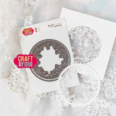 Craft & You Dies - Round Snowflakes Frame