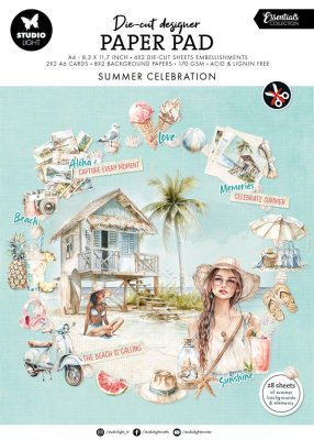 Studio Light A4 Die-cut Designer Paper Pad - Summer Celebration