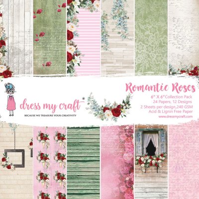 Dress My Craft 6x6 Paper Pad - Romantic Roses