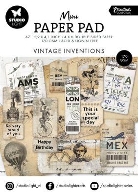 Studio Light Mini Paper Pad - Vintage inventions