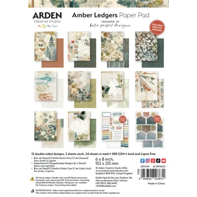 Arden Creative 6x8 Paper Pad - Amber Ledgers