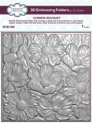 Creative Expressions 3D Embossing Folder - Cosmos Bouquet 