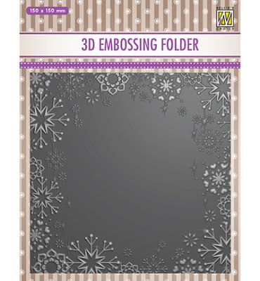 Nellie Snellen 3D Embossingfolder - Snowflake Frame 