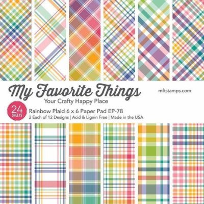 My Favorite Things 6x6 Paper pad - Rainbow Plaid