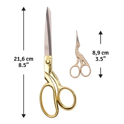 2 Guldfärgade saxar 