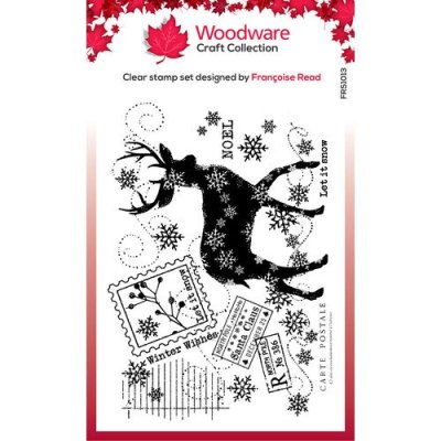 Woodware Stamps - Winter Reindeer 