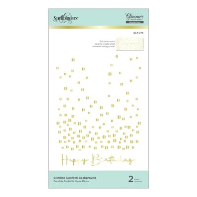 Spellbinders Glimmer Hot Foil Plate - Slimline Confetti Background