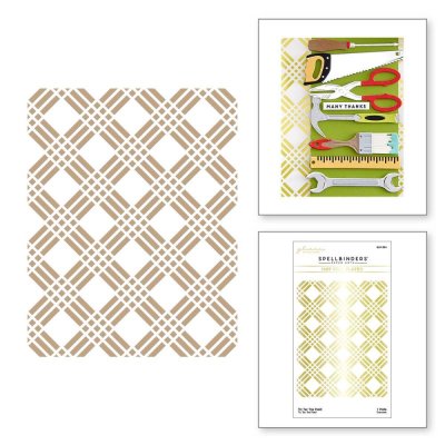 Spellbinders Hot Foil Plate - Toolbox Essentials Tic Tac Toe Plaid