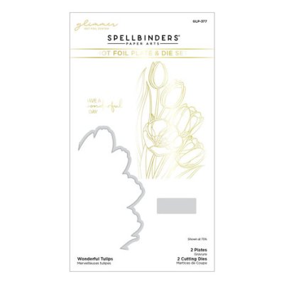 Spellbinders Glimmer Hot Foil Plate & Die Set - Wonderful Tulips 