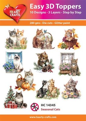 Easy 3D Toppers - Seasonal Cats