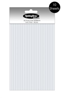  1 Sheet Foam Lines 1mm thick