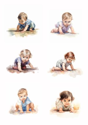 Papper A4 Klippark - Baby 