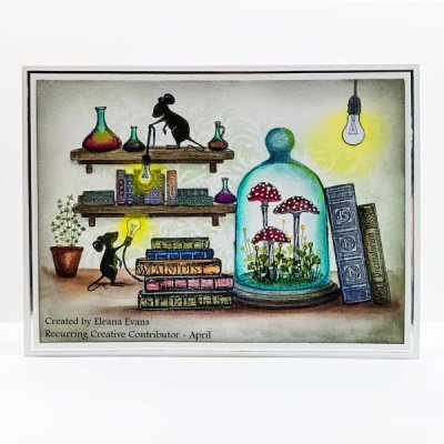 Lavinia Stamps - Purple Cap Mushrooms
