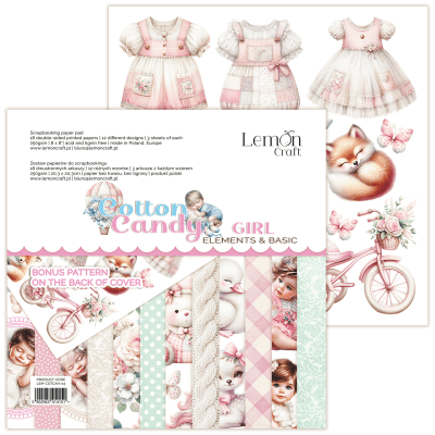 Lemon Craft 8x8 Elements Paper Pad - Cotton Candy Girl